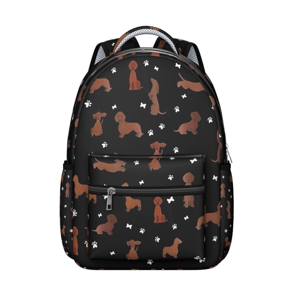 "Dog Themed Backpack for College Students - Waterproof Lightweight School Bag with Laptop Compartment, Cute Pet Lover Gift, Multi-Pocket Design for Travel & Daily Use"