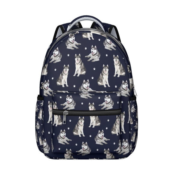 "Dog Themed Everyday Backpack - Cute & Functional for Work & Study, Roomy Compartments, Trendy Gift for Pup Admirers"
