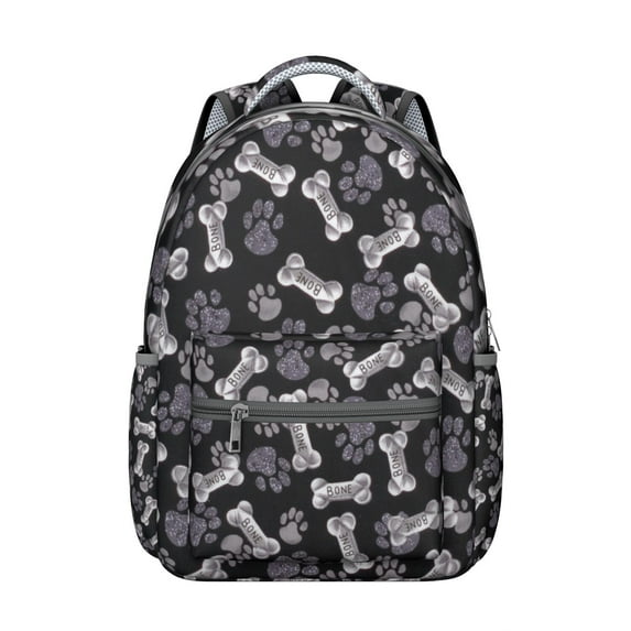 Dog Themed Fashion Backpack for Women - Chic School Bag, Multiple Compartments, Lightweight & Stylish Everyday Carry