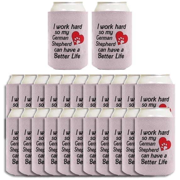 Dog Themed Gifts For Women I Work Hard So My German Shepherd Can Have A Better Life Heart 24-Pack Can Drink Thermocoolers Party Pack
