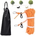 thumbnail image 1 of Dog Tie Out Cable for Camping, 100ft Portable Dog Trolley System for Small Medium Large Dogs up to 250lbs, Reflective Dog Lead for 2 Dogs, Dog Runner for Yard Camping Training Running Hiking Outdoor, 1 of 7
