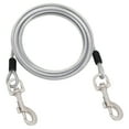 thumbnail image 1 of Dog Tie Out Cable 314.96in – Extra Long Tangle-Free Chain Lead for Medium & Large Dogs, Heavy Duty 0.2in Diameter Cable, Outdoor Use, Silver, 1 of 4