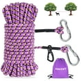 thumbnail image 1 of Dog Tie Out Cable for Camping 100ft, Dog Runner for Yard Hold up to 350lbs, Portable Dog Camping Essentials for Outside(Purple), 1 of 1