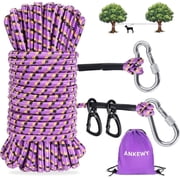 Dog Tie Out Cable for Camping 100ft, Dog Runner for Yard Hold up to 350lbs, Portable Dog Camping Essentials for Outside