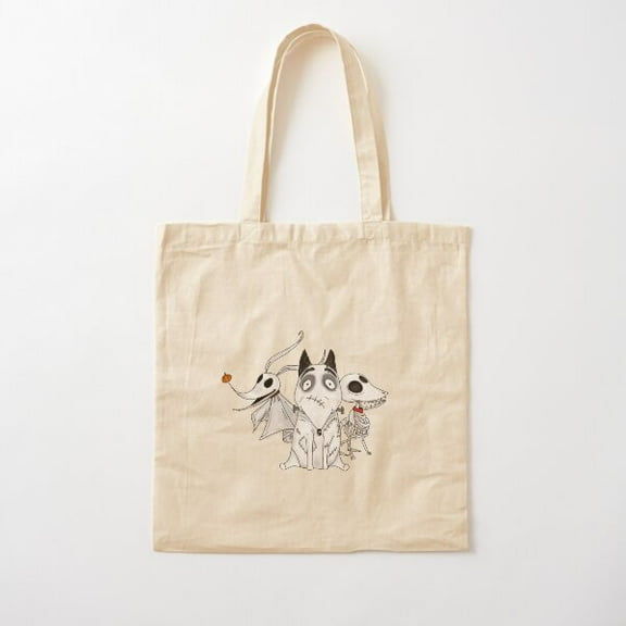 Dog, Tim Burton, Movies, Franckenweenie, Corpse Bride, Mr Jack Canvas Tote Bag, Family Gift For Mother, Her