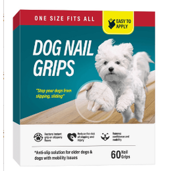 Dog Toe Grips, Dog Nail Grips, Secure Traction for Indoor & Outdoor Surfaces, 60pcs