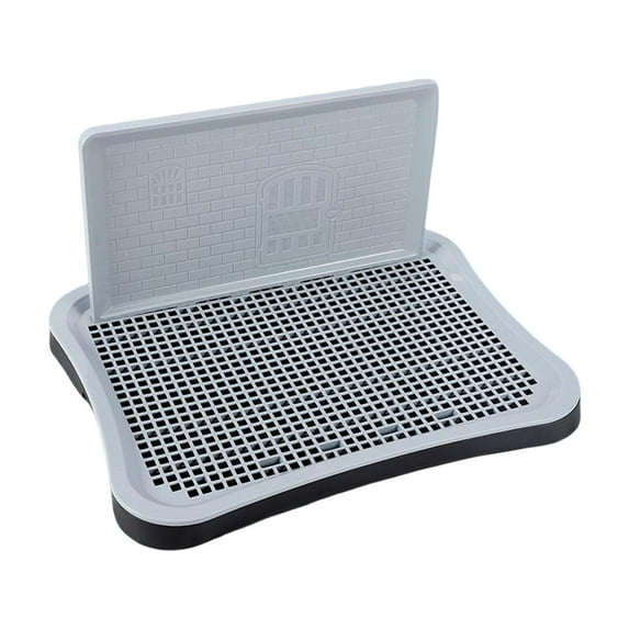 Dog Toilet Anti Splashing Removable Lattice Puppy Potty Tray with Urinary Column Pet Training Toilet Tray for Small and Medium Dogs Kitten Black
