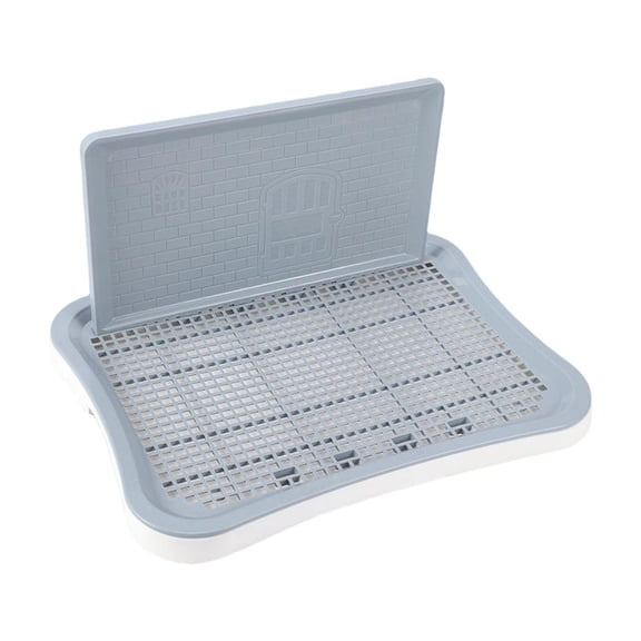 Dog Toilet Anti Splashing Removable Lattice Puppy Potty Tray with Urinary Column Pet Training Toilet Tray for Small and Medium Dogs Kitten White