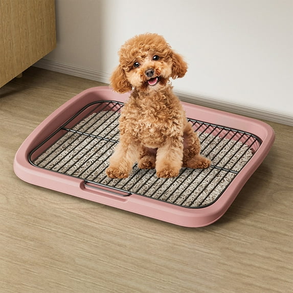 Dog Toilet with Flat Bottom, Detachable and Washable Pet Potty Training Tray, Leak Proof and Easy to Clean Dog Urine Pad, Indoor Pet Toilet for Small and Medium Dogs and Puppies