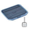 thumbnail image 1 of Dog Toilet Portable Puppy Training Potty Tray Training Pad Holder Light Blue, 1 of 8