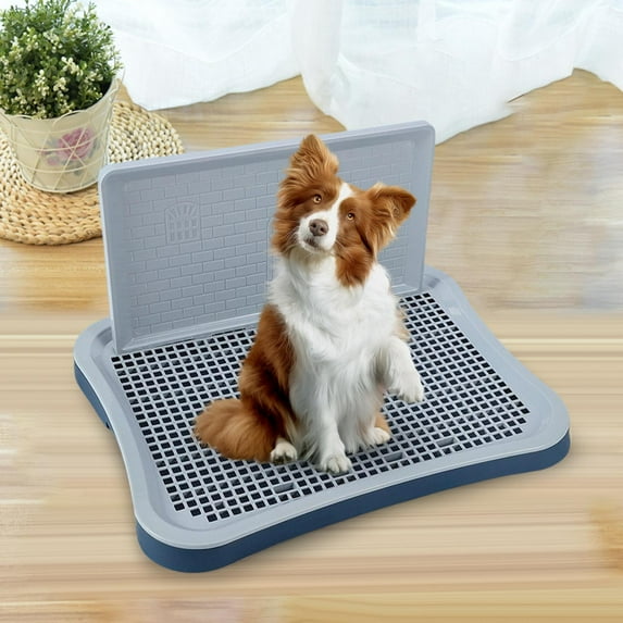 Dog Toilet Potty Trainer, Puppy Toilet Keep Paws and Floors Clean, Puppy Potty Tray, Lattice Pet Training Toilet Tray for Hamster Puppy Rabbit Navy
