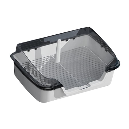 Dog Toilet Training Potty Tray Loo Pets for Indoor Outdoor Rabbit White Grid Space18mm