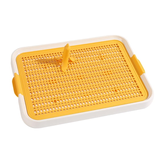 Dog Toilet Training Potty Tray, Training Pads Toilet Training Pads Holder, Loo Toilette Potty Kitty Trainer Pet Litter Box for Apartment, Puppy Yellow