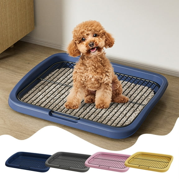 Dog Toilet under $5! CQCYD Dog Toilet Training Pad, Washable Dog Litter Box, Pet Urine Potty Tray, Small Dog Toilet System, Portable Dog Bathroom