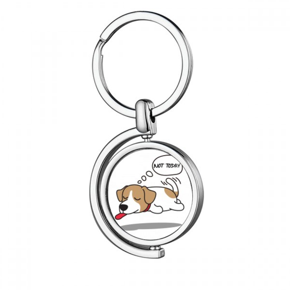 Dog Tongue Swings Dream Art Deco Fashion Rotating Keychain Metal Keyring Holder