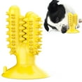 thumbnail image 1 of Dog Toothbrush Chew Toy Dental oral Care Brush Stick Rubber Cleaning Toy ( YELLOW ), 1 of 4