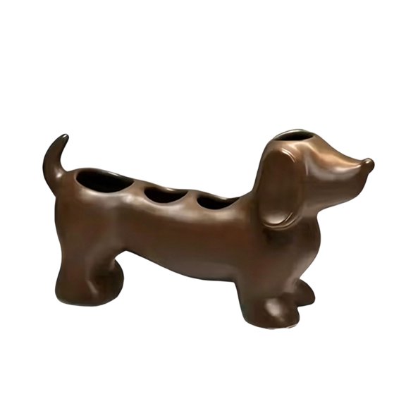 Dog Toothbrush Holder 3D Printed Dachshund Design Bathroom Countertop Storage Rack For Toothpaste Makeup Electric ToothBrush