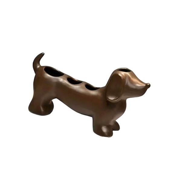 Dog Toothbrush Holder 3D Printed Dachshund Design Bathroom Countertop Storage Rack For Toothpaste Makeup Electric ToothBrush