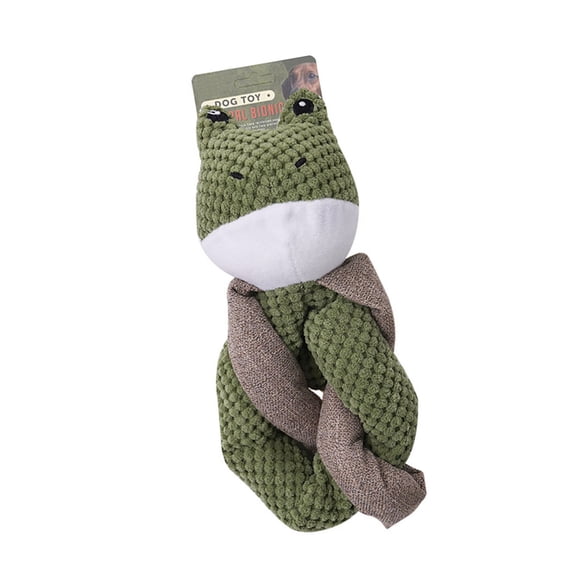Dog Tossing Bear Toy Fetching Game for Aggressive Chewers Outdoor Training Toy Cotton Squeaky Fun Game