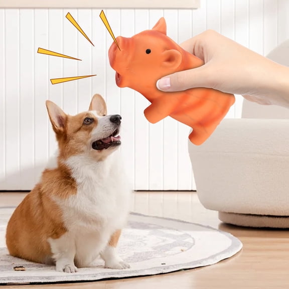 Dog Toy Animals, Rvkxad Pig Shape Gnawing Sound Toy For Pet, Safe Durable Chew Play Squeaky Plush Toy For Dogs