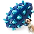 thumbnail image 1 of Dog Toy Ball, Dog Spiky Toy Ball with Squeaker, for Floating Chewing Fetching and Interactive Play, 5.12 x 3.35 x 3.35 Inches (Blue), 1 of 5