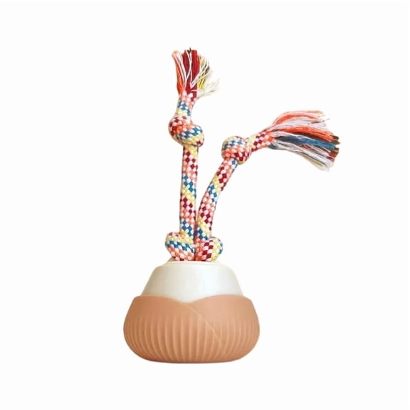 Dog Toy Ball Rope Tug Toy, Interactive Chew Ball With Pull Rope Durable Teeth Cleaning Boredom Relief Exercise Toy for Puppies Small Large Dogs Indoor Outdoor Play
