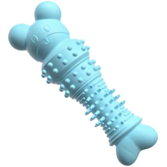 Dog Toy, Bear-Shaped Interactive Bone, Tough Thermoplastic Rubber, Aggressive Chewers, Puppy Teething Aid, Stress Relief and Bite Training, Durable Pet Entertainment Accessory