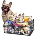 thumbnail image 1 of Indestructible Dog Toy Basket, Medium Toy Box for Dogs, Pet Toy Bin Dog Metal Basket for Toys, Toy Storage Organizer, Toy Box for Living Room Area (Black), 1 of 7