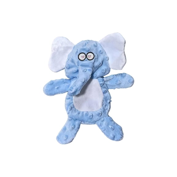 Dog Toy - Crinkle & Squeaky Plush Dog Toy, Blue Elephant Design for Small Medium Dogs, Interactive Playtime for Puppies - Pet Supplies