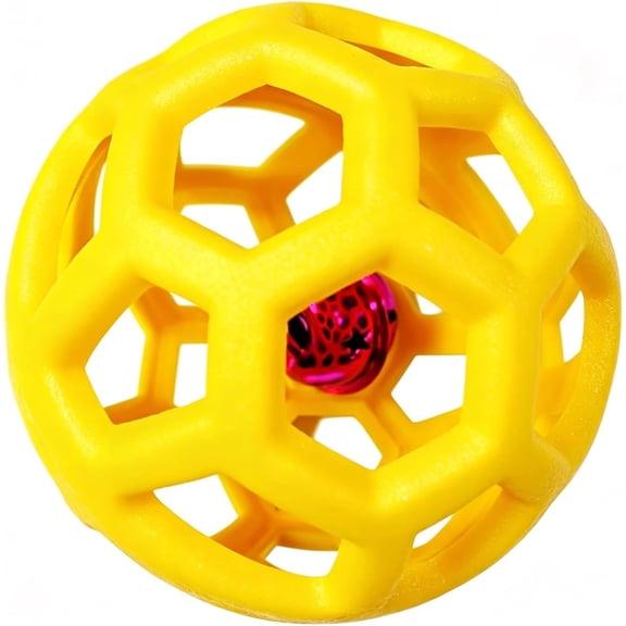 a Dog Toy Designed specifically for avid chewers, Made from Safe, Non-Toxic Natural Rubber. Perfect for Chewing, Tugging, and Fetch, and Features a Bell.