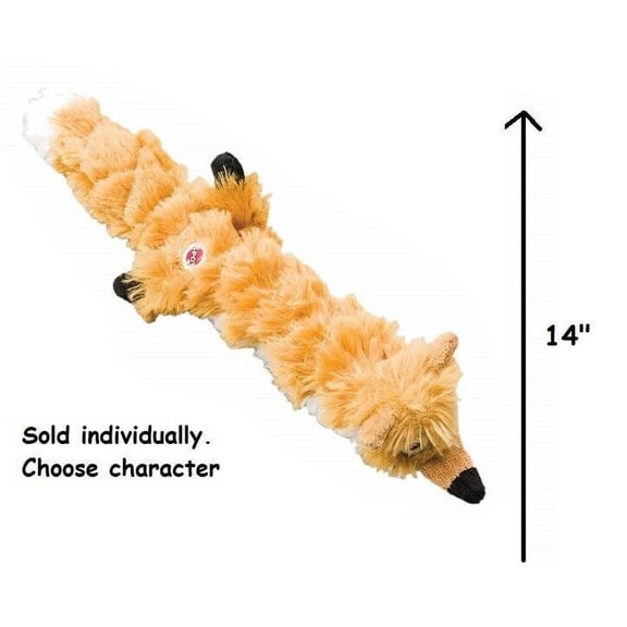 Dog Toy Extreme Quilted Skinneeez Animals Stuffing Free Choose Design 14" or 23" (Fox,14")