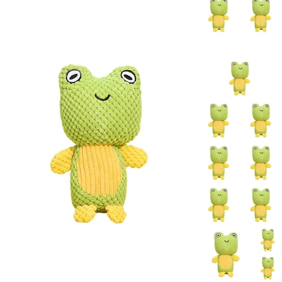 Dog Toy Frog Toy Dog Squeak With Ringing Paper Toy Animal Dog Chew Toy Pet Interactive Toy Suitable For Puppies Small Dogs Medium Dogs