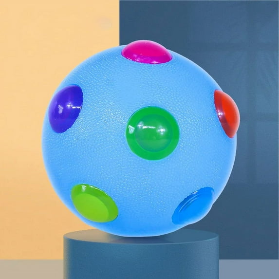 Dog Toy Glowing Ball LED Puppy Balls Flashing Elastic Ball Toy Pet Color Light Ball Interactive Toys for Cats Small Dogs (blue,10cm)