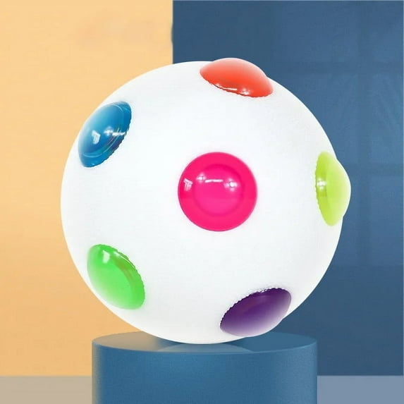Dog Toy Glowing Ball LED Puppy Balls Flashing Elastic Ball Toy Pet Color Light Ball Interactive Toys for Cats Small Dogs (white,10cm)