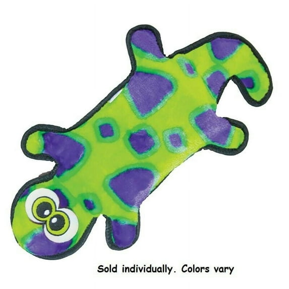 Dog Toy Invincibles Gecko Squeaking Super Tough Fabric Assorted Colors Pick Size (4 squeak)