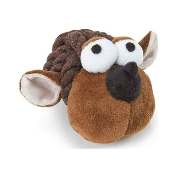 Dog Toy Knotted Rope Animal Ball Head Elephant Frog Mouse Monkey or Set of all 4 (Brown Monkey)