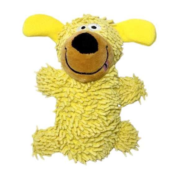 Dog Toy, Squeaky Dog Plush Toy, Dogs Chew Toys for Interactive Play Fun, Crinkly Soft Interactive Plush Animal Toys for Tooth Cleaning (Yellow)