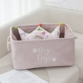 thumbnail image 1 of Dog Toy Storage Basket Soft Velvet Organizer Bin for Pet Accessories Fabric Container with Rope Handles Home Pet Room Organization, 1 of 6