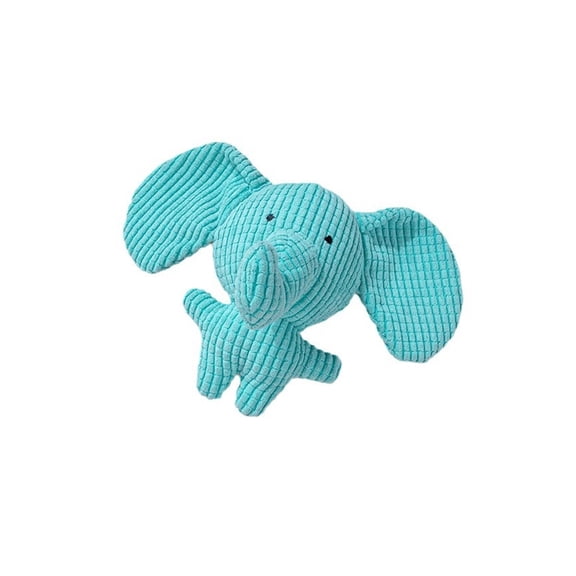 Dog Toy Stuffed Animal Rabbit Plush Squeaking Pet Toy Cute Funny Chew for Puppies Blue Elephant