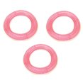 thumbnail image 1 of Dog Toy Treat Hiding Ring Toss Fetch Chew Gum Massaging Nub Ridges Dental Health (Pink 3 Rings), 1 of 1