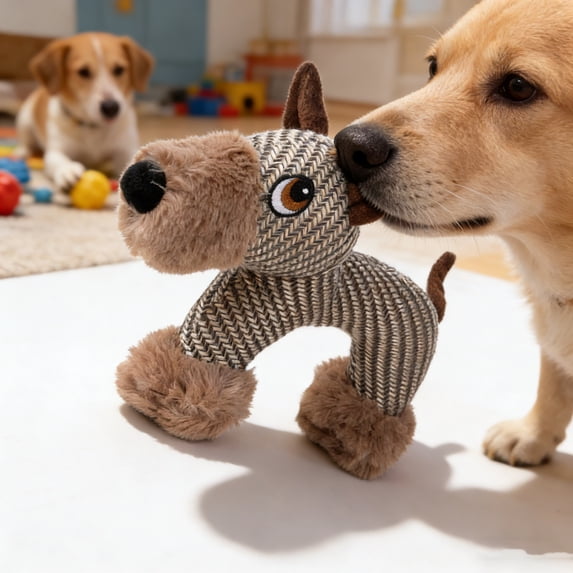 Dog Toy with Squeaker Durable Chew Fabric Interactive Play Captures Attention Relieves Boredom Calming Small Medium Dogs TOPLIU (11"x7.48")