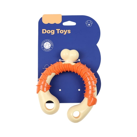 Dog Toys For Aggressive Chewers, Durable Nylon Dog Chew Toy With Teeth Cleaning Design, Indestructible Ring Bone Toy For Medium Large Dogs, Interactive Dog Toy For Teething,
