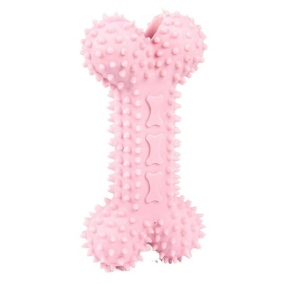 Dog Toys for Aggressive Chewers Large Breed, Durable Dog Bones Squeaky Dog Chew Toy, Nearly Indestructible Dog Toys for Large Dogs, Tough Natural Rubber Puppy Chew Toys for Medium Dog ,Pink