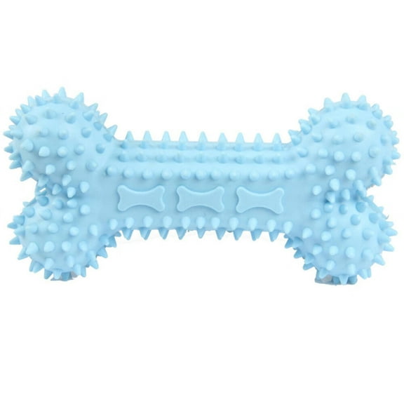 Dog Toys for Aggressive Chewers Large Breed, Durable Dog Bones Squeaky Dog Chew Toy, Nearly Indestructible Dog Toys for Large Dogs, Tough Natural Rubber Puppy Chew Toys for Medium Dog,Blue