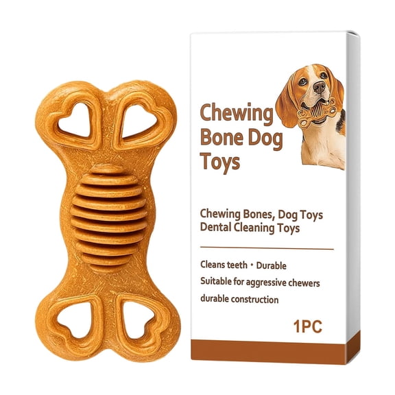 Dog Toys for Aggressive Chewers, Puppy Chew Options for Teething, Durable Design for Small to Medium Breeds, Ideal for Gentle or Moderate Chewing Needs, 3.7 Inch Chewing Bone Dog Toys, 1Pc,Brown