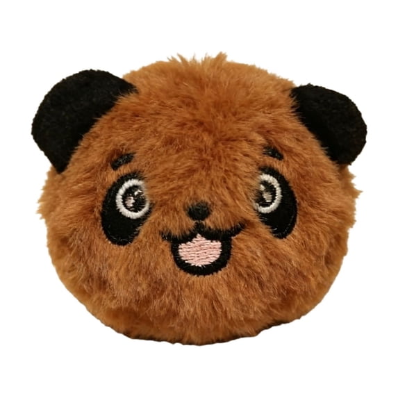 Dog Toys Bouncy Ball,Soft Plush High Durable Interactive Fetch Play Ball,Ideal for Small and Medium Dogs to Keep Them Busy (Brown)