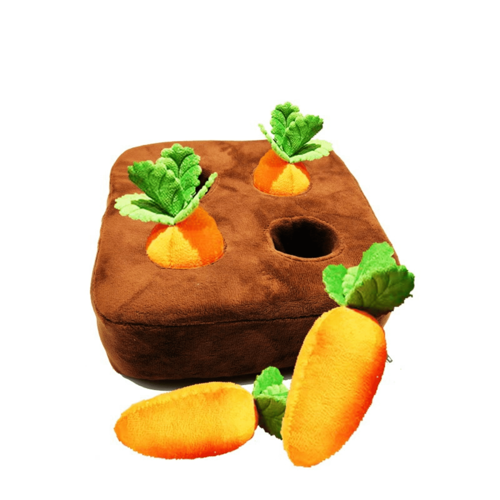 Dog Toys, Carrot Snuffle Mat Puzzle Toy, 2 in 1 Nosework Feeding Game for Stress Relief
