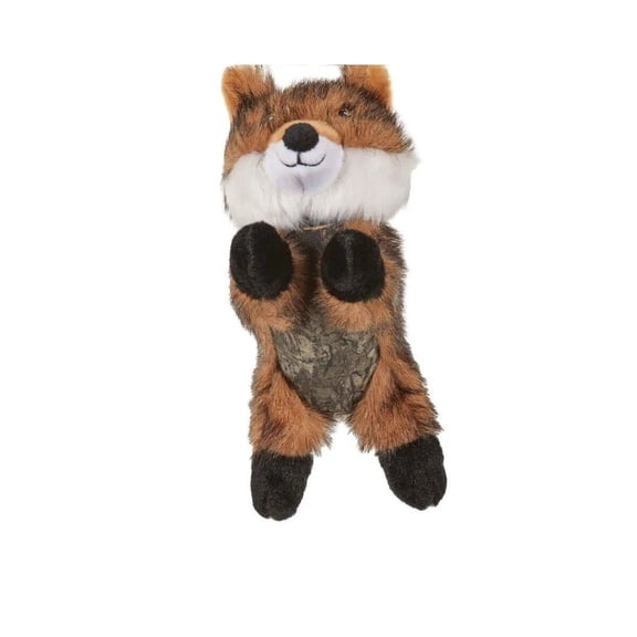 Dog Toys Extra Tough Mossy Camo Animals Many Textures Squeak Crinkle Plush Oak (Ballistic Belly Fox - 13")