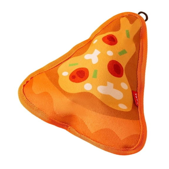 Dog Toys,Food Shaped Dog Squeaky Crinkle Toys,Puppy Teeth Cleaning Chew Stick Toy for Small Medium Dogs Pizza