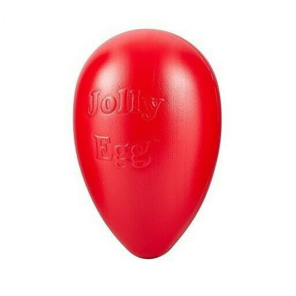 Dog Toys Fun Strong Jolly Egg Erratic Motion Oval Ball Shaped Choose Color 8" (Red)